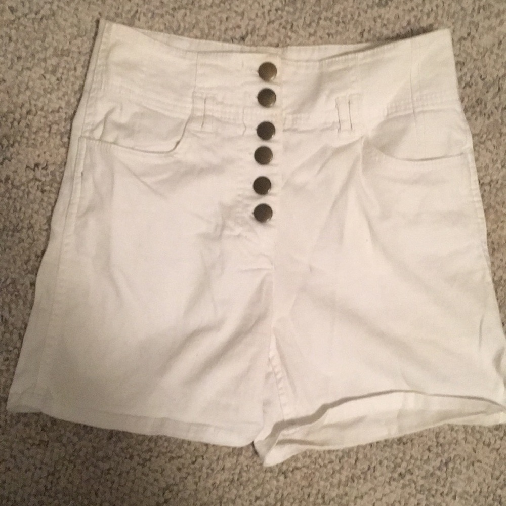 White Denim Shorts